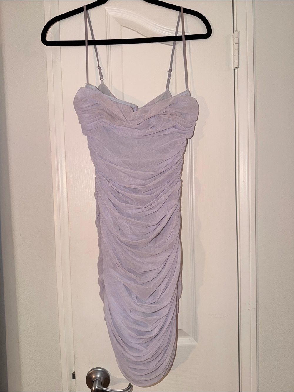 House of CB Lilac Ruched Midi Dress